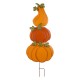 Glitzhome 42"H 3 in 1 Metal Pumpkin Yard Stake or Hanging Decor