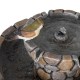 Glitzhome 24.41"H Outdoor 2 Tierd Stone-Like Birdbath Fountain