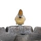 Glitzhome 24.41"H Outdoor 2 Tierd Stone-Like Birdbath Fountain