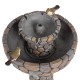 Glitzhome 24.41"H Outdoor 2 Tierd Stone-Like Birdbath Fountain