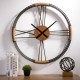 Glitzhome 26.77"D Farmhouse Metal and Rope Wall Clock