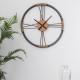 Glitzhome 26.77"D Farmhouse Metal and Rope Wall Clock