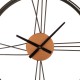 Glitzhome 26.77"D Farmhouse Metal and Rope Wall Clock