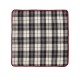 Glitzhome 18"D Black & White Plaid Fabric Pillow Cover