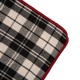 Glitzhome 18"D Black & White Plaid Fabric Pillow Cover