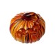 Glitzhome S/2 Multi Striped Glass Short Pumpkin Decor