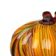 Glitzhome S/2 Multi Striped Glass Short Pumpkin Decor