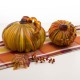 Glitzhome S/2 Multi Striped Glass Short Pumpkin Decor