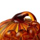 Glitzhome S/2 Multi Striped Glass Short Pumpkin Decor