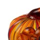 Glitzhome S/2 Multi Striped Glass Short Pumpkin Decor