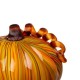 Glitzhome S/2 Multi Striped Glass Short Pumpkin Decor