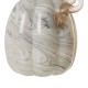 Glitzhome S/2 Hand Blown Gray Marbleized Glass Pumpkin Decor