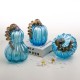 Glitzhome S/3 Blue Glass Pumpkin