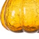 Glitzhome S/2 Hand Blown Amber Crackle Glass Pumpkin Decor