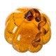 Glitzhome S/2 Hand Blown Amber Crackle Glass Pumpkin Decor