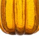 Glitzhome S/2 Hand Blown Amber Crackle Glass Pumpkin Decor