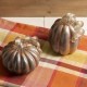 Glitzhome S/2 Blue/Gold Glittery Glass Pumpkin Decor