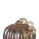 Glitzhome S/2 Blue/Gold Glittery Glass Pumpkin Decor