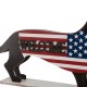 Glitzhome Wooden Metal Patriotic Double Sided Dachshund Porch Sign