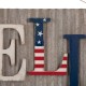 Glitzhome 36.10"L Metal/Wooden Patriotic HELLO Wall Décor