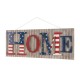 Glitzhome 36.10"L Metal/Wooden Patriotic HOME Wall Décor