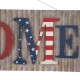 Glitzhome 36.10"L Metal/Wooden Patriotic HOME Wall Décor