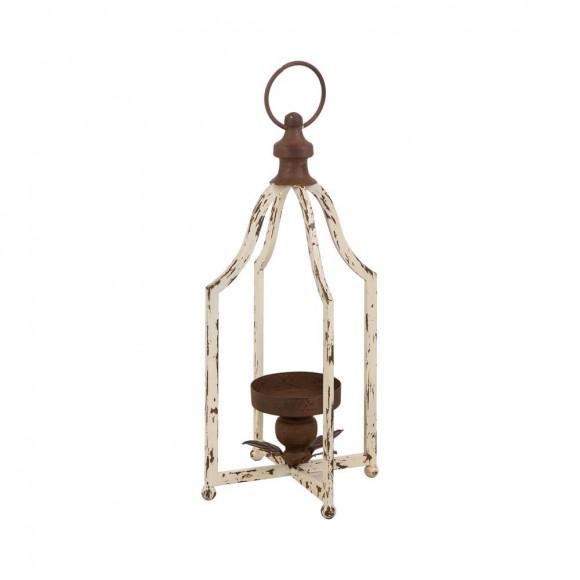 Glitzhome 16.5"H Small Farmhouse Rustic Metal Lantern