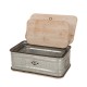 Glitzhome S/2 Galvanized Wood Storage Chests