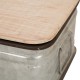 Glitzhome S/2 Galvanized Wood Storage Chests