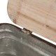 Glitzhome S/2 Galvanized Wood Storage Chests