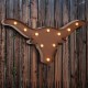 Glitzhome Vintage Rustic Farmhouse LED Marquee Ox Head Sign