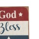 Glitzhome Wooden Patriotic Word "God Bless America" Sign Wall Decor