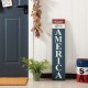 Glitzhome Wooden Patriotic Word "God Bless America" Sign Wall Decor