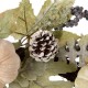 Glitzhome 22"D Pumpkin Wreath with Green Leaf and Berries