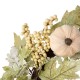 Glitzhome 22"D Pumpkin Wreath with Green Leaf and Berries