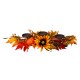 Glitzhome 24"L Metal Candle Holder or Centerpiece with Sunflower Floral