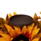 Glitzhome 24"L Metal Candle Holder or Centerpiece with Sunflower Floral