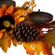 Glitzhome 24"L Metal Candle Holder or Centerpiece with Sunflower Floral