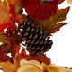 Glitzhome 22"D Blooming Magnolia Wreath with Velvet Pumpkin and Pinecone