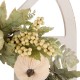 Glitzhome 22"D Pumpkin Wreath with 36"H Wooden Window Frame