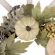 Glitzhome 22"D Pumpkin Wreath with 36"H Wooden Window Frame