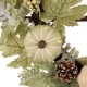 Glitzhome 22"D Pumpkin Wreath with 28"L Wooden Window Frame