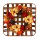Glitzhome 22"D Blooming Magnolia Wreath With 24"L Bamboo Basket