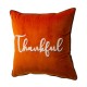 Glitzhome 20"L*20"W Velvet Pillow Cover With “Thankful” Word