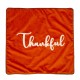 Glitzhome 20"L*20"W Velvet Pillow Cover With “Thankful” Word