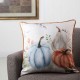 Glitzhome 20"L*20"W Faux Burlap Pumpkin Pillow Cover