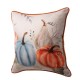 Glitzhome 20"L*20"W Faux Burlap Pumpkin Pillow Cover