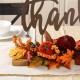 Glitzhome 24"L Harvest "Thankful" Metal Sign Floral or Centerpiece