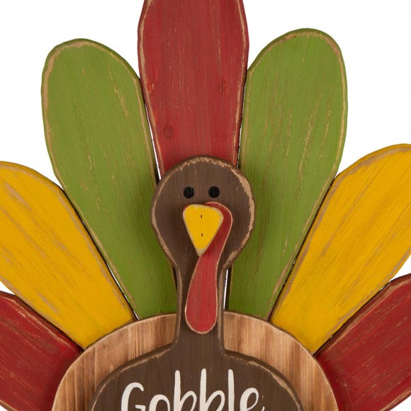 [OFFICIAL] Glitzhome 24.33“H Thanksgiving Wooden Turkey Standing Décor