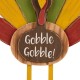 Glitzhome 24.33"H Thanksgiving Wooden Turkey Standing Decor (KD)